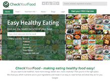 Tablet Screenshot of checkyourfood.com
